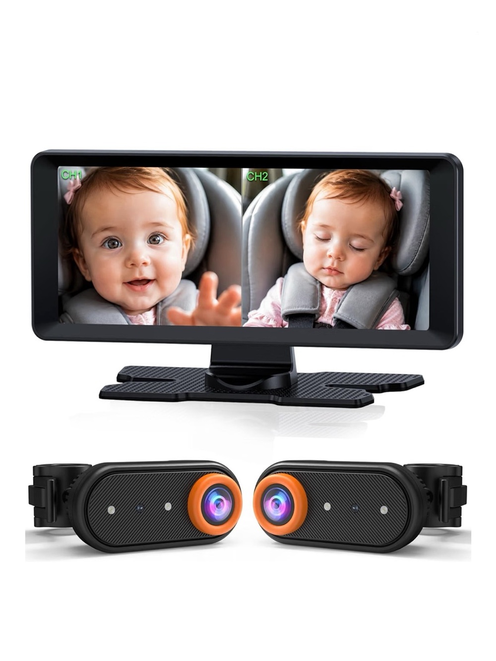 Dual Baby Car Camera with 7.2” Monitor